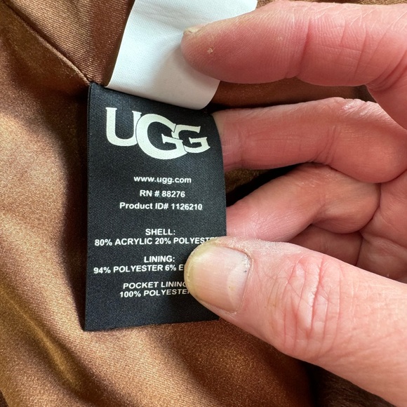 NWT UGG Kali Faux Fur Jacket Beachwood Size L Cozy Luxe - Picture 7 of 11